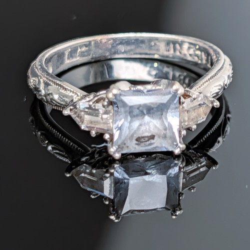 Tacori blue topaz ring 925 - cz,