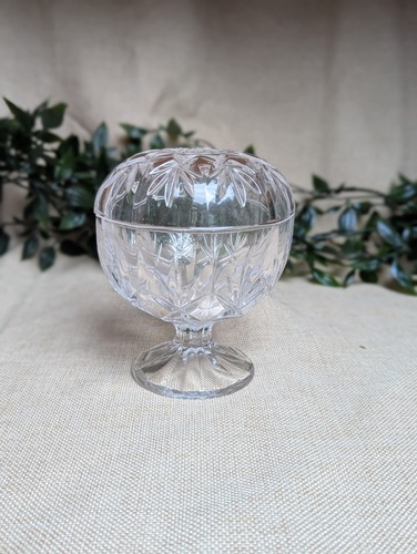 Pressed glass pedestal sweet - glass,