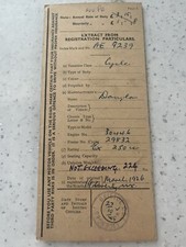 Douglas 250cc 1926 Vintage Motorcycle Log Book RF60  .. Memorabilia