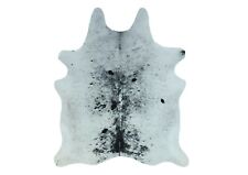 Faux Hide Area Rug Mat Large Animal Grey White Polyester 190cm x 155cm CLEARANCE