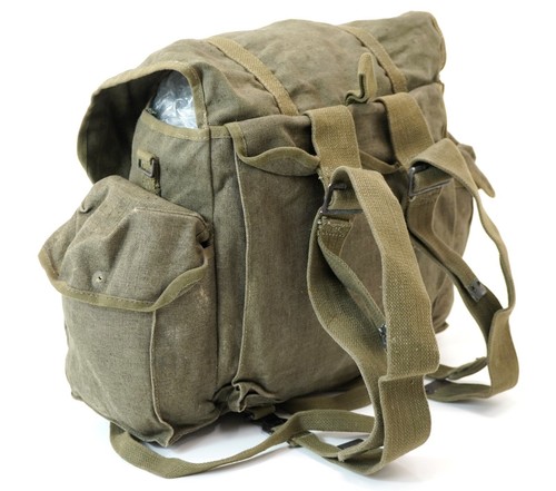 Belgian army canvas rucksack - army, /