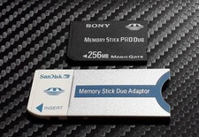 256MB Sony Memory Stick Pro Duo Card + Adapter For CyberShot Camera 256 MB