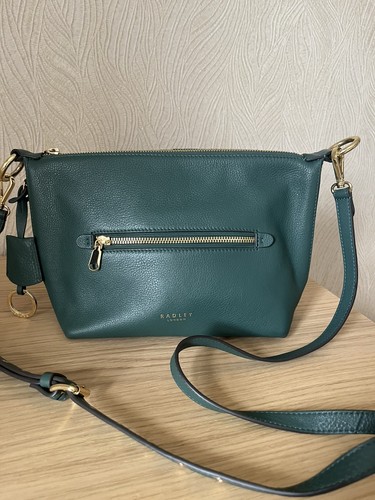 Radley green leather crossbody - radley,