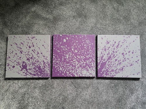 Trio purple and grey canvas - grey,