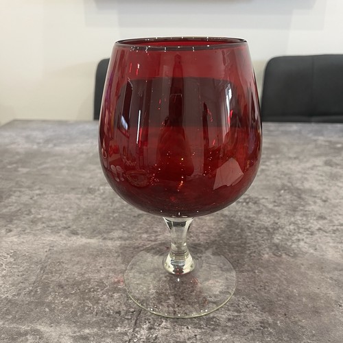 Ruby red glass art deco - ruby,