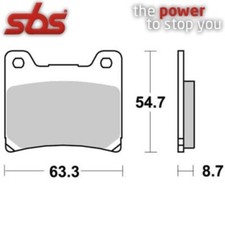 PAIR OF BRAKE PADS SBS 555 DCC YAMAHA RD500