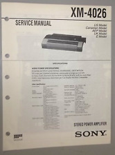 Sony Car 1-2-3-4-Channel 55Wx4 Car Audio Power Amplifier XM-4026 Service Manual