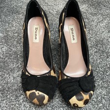 Dune Leopard Print Court Shoes