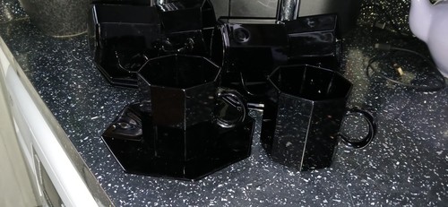 Arcoroc octime black cups and - octime,