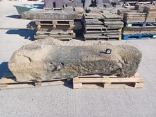 Reclaimed Pair Sand Stone Rustic Gate Posts Monoliths 85" Tall