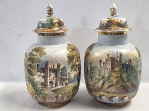 Ginger jar vases hand painted - hand,