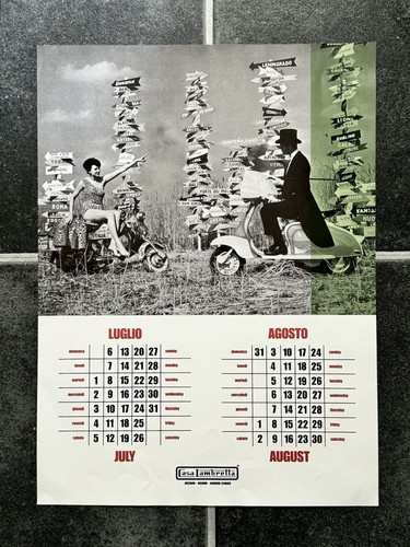 Vintage lambretta calendar - vintage,