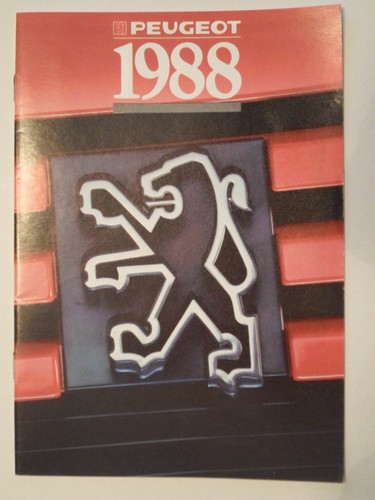 Peugeot range orig - peugeot, 1988