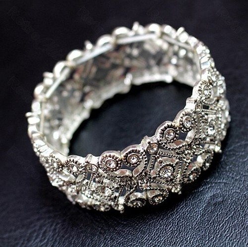 Sparkly crystal silver tone - sparkly,