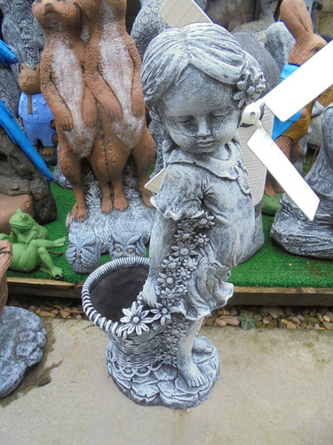 Girl with wicker - , basket