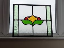 RENOVATED: Elegant Edwardian Compact Stained Glass Window Panel