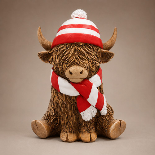 Happy highland cow figurines - highland,
