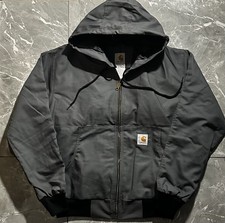 Carhartt Rework Grey Hooded Inner Lined Detroit Jacket Size
