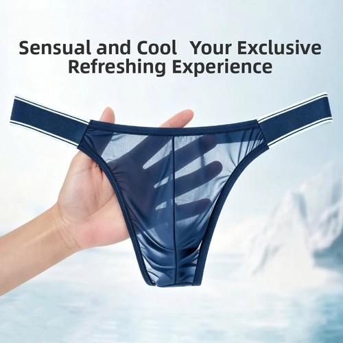 Thin men ice silk thongs - ice,