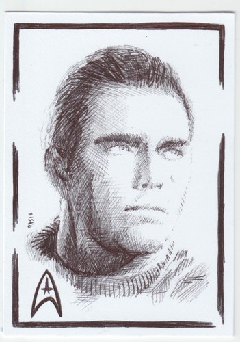 Aceo art sketch card - card, star