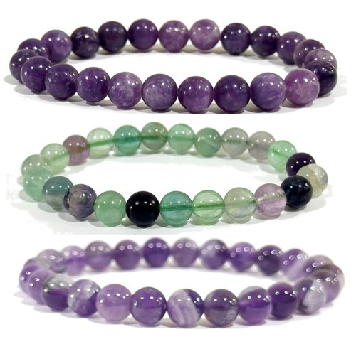Crystal beaded bracelet 8mm - crystal,