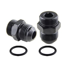 2PCS M22 x 1.5 to Metric AN10 Adaptor Fitting For Oil Cooler Radiator+O-ring BK
