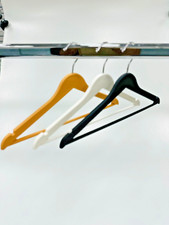5X PLASTIC HANGERS COAT,JACKET GARMENTS CLOTHES HANGERS STRONG QUALITY WITH BAR
