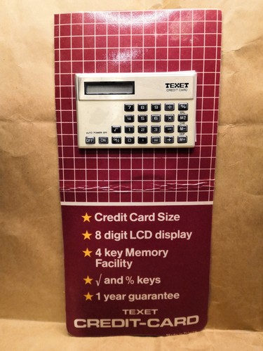 Vintage texet credit - vintage,