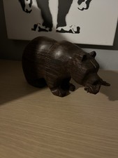 Vintage Wooden Grizzly Bear