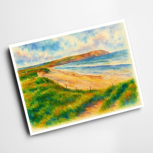 Print porth neigwl beach - porth,
