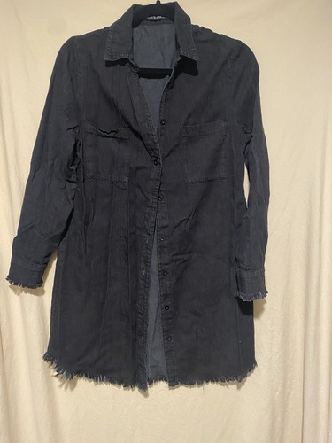 Zilcremo black denim shirt - denim,