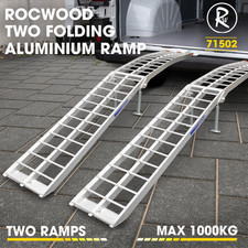 Folding Loading Ramps Aluminium X 2 ATV Quad Golf Buggy Mobility Scooter 1000KG