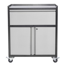 Roller Tool Cabinet Garage Workshop Lockable Metal Filings Storage Chest Trolley