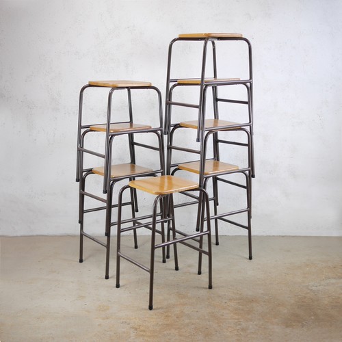 Vintage beech steel stacking - vintage,
