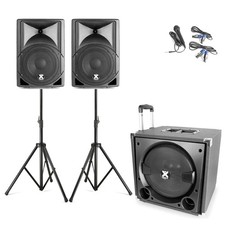 Vonyx VX800BT Active PA Speakers Set - 800W Bluetooth Powered Sound System