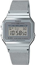 CASIO A700WM-7A Digital Vintage Silver Mesh Band Unisex Watch no box