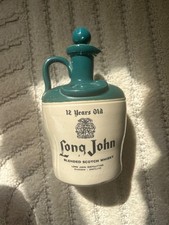 Long John 12 Year Old Scotch Whiskey stoneware Decanter With Stopper