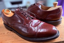 Gordon Scott Burgundy Oxford Cap Shoes UK 12 EU 46 F Width Fabulous