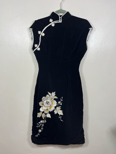 Vintage black cheongsam - cheongsam, dress