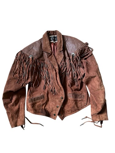Vintage brown suede leather - suede,