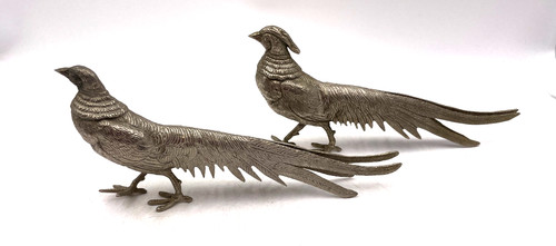 Vintage metal pheasant - vintage,