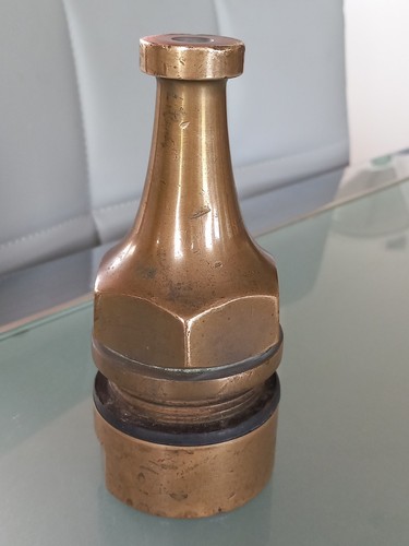 Vintage 14cms brass fire hose - vintage,