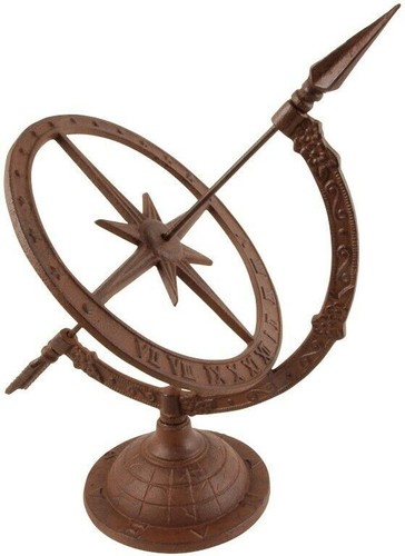 Cast iron garden sundial - cast,