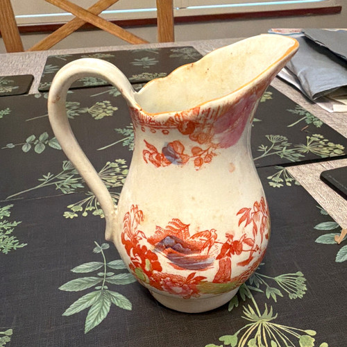 Glazed ceramic jug with - ceramic,