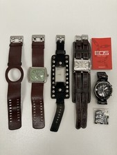 FOUR UNUSUAL VINTAGE 90s GENTS WRIST WATCHES BY DIESEL, POLICE AND EOS