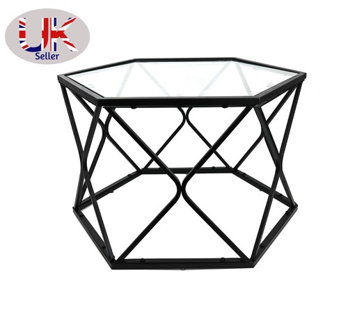 Hexagon glass coffee - glass, table