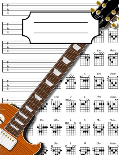 Guitar tab notebook - tab, blank