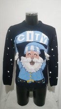 Manchester City "Santa Waving A Scarf" Christmas Jumper Size Small (CJ68)