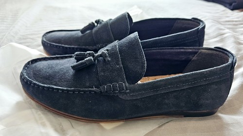 Mens next navy tassel loafers - navy,
