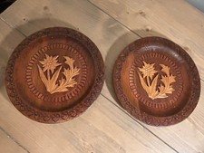 Pair Vintage Hand Carved